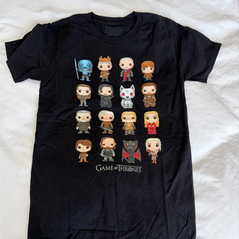 Black Game of Thrones Graphic T-Shirt
